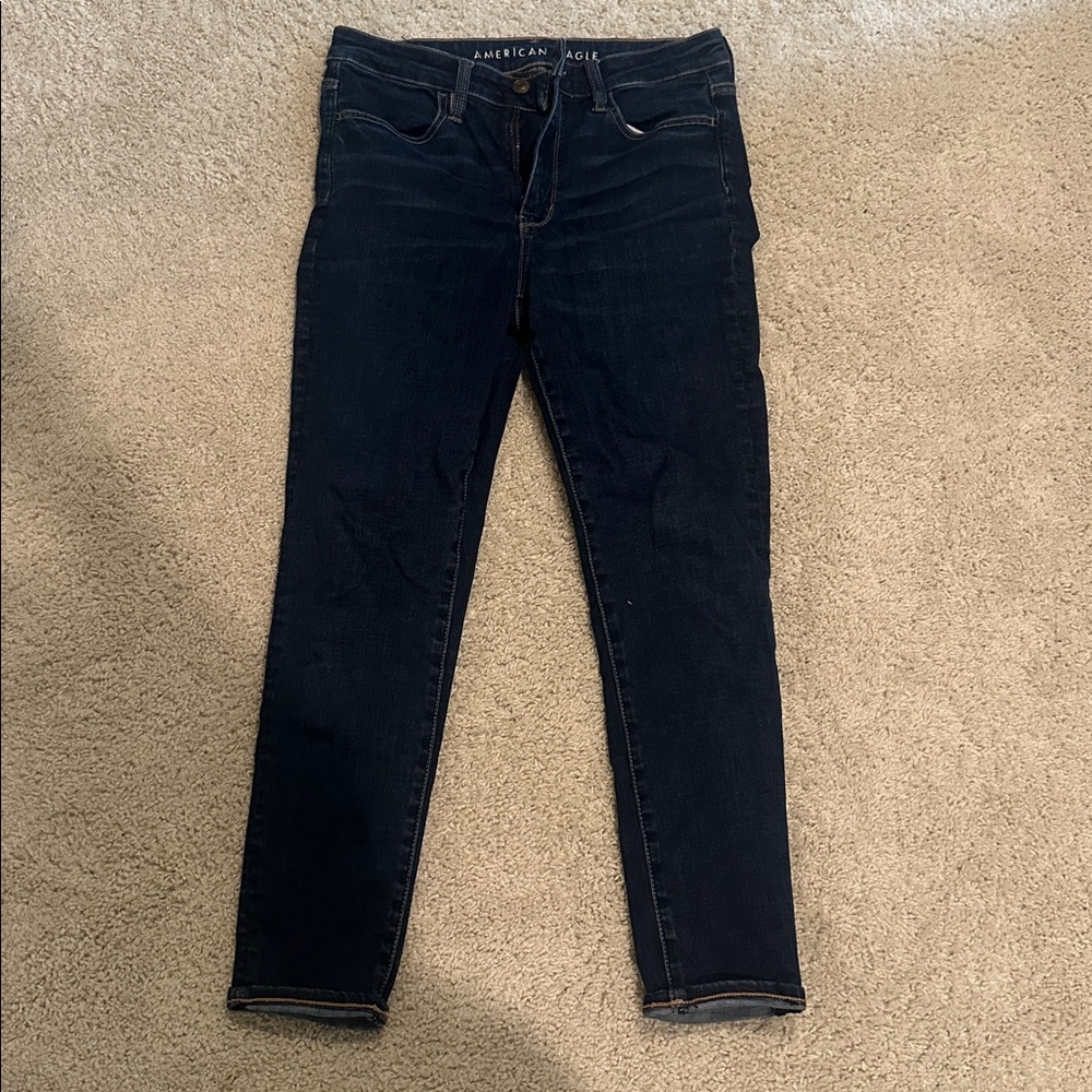 American Eagle Super Hi-Rise Dark Wash Jegging Next Level Stretch